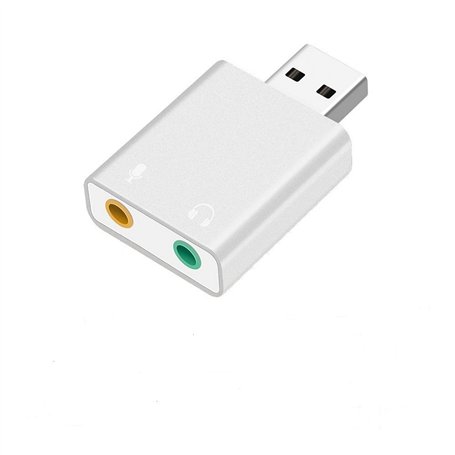 Asbter USB Port Analogique 7.1CH Mini USB Carte Son Carte Son USB à 3.5mm Femal Son Externe avec Micro Casque Adaptateur pour Ha