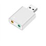 Asbter USB Port Analogique 7.1CH Mini USB Carte Son Carte Son USB à 3.5mm Femal Son Externe avec Micro Casque Adaptateur pour Ha