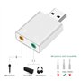 Asbter USB Port Analogique 7.1CH Mini USB Carte Son Carte Son USB à 3.5mm Femal Son Externe avec Micro Casque Adaptateur pour Ha