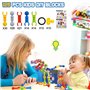 Jouets De Construction STEM pour Enfants, Kit De 125 blocs De Construction Dducatifs, Ensemble De l'ingénierie De La Constructio