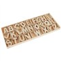 POFET 156 pièces (6 ensembles) totalement en bois majuscule lettres majuscules en bois alphabet A à Z pour l'artisanat d'art bri
