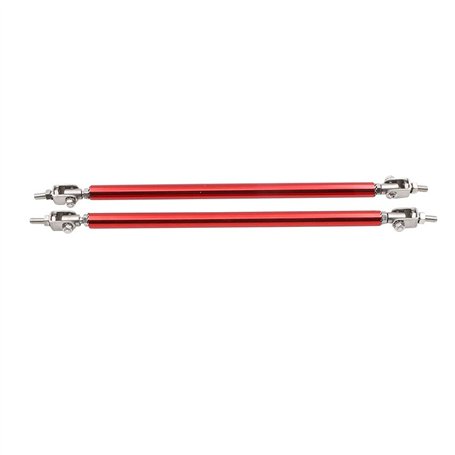 CENPEK Lot de 2 barres de fixation réglables pour pare-chocs avant Compatible avec la plupart des véhicules Rouge