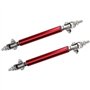 CENPEK Lot de 2 barres de fixation réglables pour pare-chocs avant Compatible avec la plupart des véhicules Rouge
