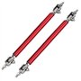 CENPEK Lot de 2 barres de fixation réglables pour pare-chocs avant Compatible avec la plupart des véhicules Rouge
