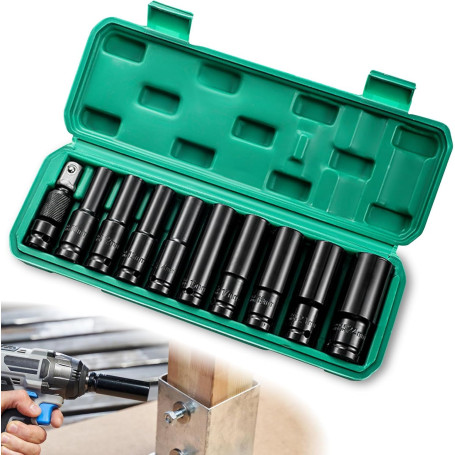 Lot de 11 douilles à percussion 1/2"