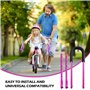 PORFOYO Barre de traction pour vélo - Barre de poussée réglable - Aide à l'apprentissage - Barre de vélo pour barre d'appui de v