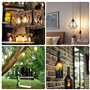 Lot de 2 douilles de lampe vintage en corde de chanvre - Câble de lampe - 4,5 m - Douille E27 avec interrupteurs - Lampe suspend