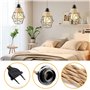 corde de chanvre torsadée avec lampe
