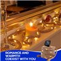 Guirlande lumineuse solaire d'extérieur - 7 m - Avec 100 LED - IP65 - Corde en coton - Pour jardin, balcon, terrasse, Noël - Bla