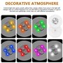 Lot de 30 dessous de verre LED - Autocollants lumineux colorés - 3 modes d'éclairage - Autocollants ronds de 6 cm pour bouteille