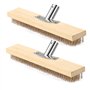 Lot de 2 balais métalliques de 30 cm avec support en métal robuste