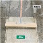 Lot de 2 balais métalliques de 30 cm avec support en métal robuste, balai en acier inoxydable, brosse de désherbage, brosse de j