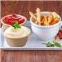 Lot de 200 petits bols compostables en carton - Petits bols à sauce - Mini gobelets en papier - Pour sauces, confiture - 2 oz