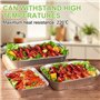 PORFOYO 30pcs Barquette Aluminium avec Couvercle, Barquette Alimentaire, Plat Aluminium Barquettes en Aluminium Barquette pour L