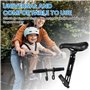 Siège de vélo avant pour enfant - Siège de vélo avant - Portable - Avec guidon et pédale - Siège de vélo amovible pour enfants