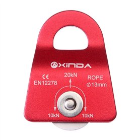 ANCLLO Poulie mobile polyvalente ultra-compacte Rouge