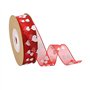 ANCLLO Lot de 6 Rouleaux de Ruban en Sati,Rouleaux de Ruban de Satin imprimé Gros Grain pour décoration de Mariage, Saint-Valent