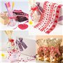 ANCLLO Lot de 6 Rouleaux de Ruban en Sati,Rouleaux de Ruban de Satin imprimé Gros Grain pour décoration de Mariage, Saint-Valent