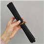 ANCLLO Lot de 50 tiges de soudage en plastique pour réparation de pare-chocs en polypropylène et kayak, ruban plat – Noir