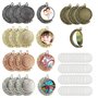 DUGYIRS 60 Pièces Pendentif Double Face Rotation Lunaire Kit de Plateau-20 Pièces Réglage Cabochon Double Face 25mm et 40 Pièces