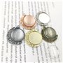 DUGYIRS 60 Pièces Pendentif Double Face Rotation Lunaire Kit de Plateau-20 Pièces Réglage Cabochon Double Face 25mm et 40 Pièces