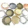 DUGYIRS 60 Pièces Pendentif Double Face Rotation Lunaire Kit de Plateau-20 Pièces Réglage Cabochon Double Face 25mm et 40 Pièces