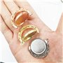 DUGYIRS 60 Pièces Pendentif Double Face Rotation Lunaire Kit de Plateau-20 Pièces Réglage Cabochon Double Face 25mm et 40 Pièces
