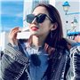 WBYNB Lunettes de soleil à la mode, lunettes de protection UV400 anti-reflet, Lunettes de soleil rectangulaires pour homme et fe