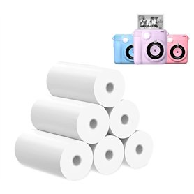 FUNKAM Lot de 6 Rouleaux de Papier D'Impression Thermique pour Appareil Photo Enfant