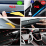 Balabaxer El Wire Bande lumineuse LED pour intérieur de voiture Bleu 3 m Fil néon 12 V avec protection fusible pour décoration i