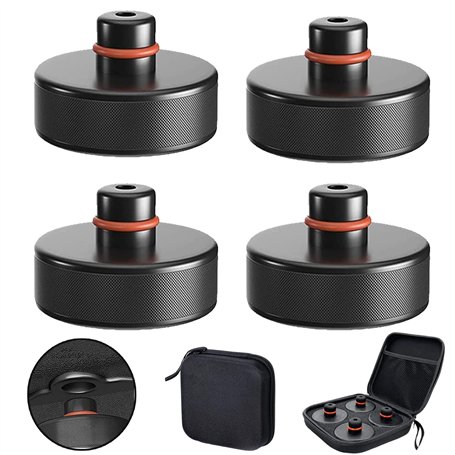 Tesla Model 3 Lot de 4 coussinets en caoutchouc pour cric de chariot de manutention et support universel en caoutchouc pour voit