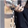 Lot de 4 Bijoux Dragonne de Telephone avec 4 Patchs Universels, Chaine De Telephone Perles, Laniere Telephone Portable, Phone Ch