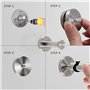 KINDPMA 6PCS Patère Murale Inox Crochets Porte Manteau Brossé Crochet Mural Peignoir Crochet Peignoir Serviette Patère Salle de 