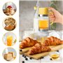 Distributeur De Miel En Verre,300 ml Distributeur De Miel Anti-Goutte,Distributeur De Miels Amovible En Verre,Pot De Miel Avec S