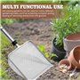 Lot de 4 tamis de jardin en acier inoxydable - Avec poignée - Ronds - Pour le jardinage, la terre, les pierres, le compost, le s