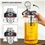 PORFOYO Gourde en verre 1,5 l - Bouteille d'eau en verre borosilicate avec infuseur à thé, bouchon anti-fuite, deux options de b