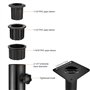 Support Parasol Metal Réglable avec 3 Anneaux De