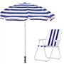 BORDEAG Pied Parasol, Support De Parasol Extérieu, Support De Parasol Réglable, Support Parasol Metal Réglable avec 3 Anneaux De
