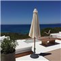BORDEAG Pied Parasol, Support De Parasol Extérieu, Support De Parasol Réglable, Support Parasol Metal Réglable avec 3 Anneaux De