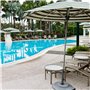 BORDEAG Pied Parasol, Support De Parasol Extérieu, Support De Parasol Réglable, Support Parasol Metal Réglable avec 3 Anneaux De