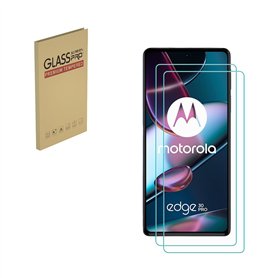 HYGMOCC Conçu pour Motorola Edge 30 Pro/Moto Edge 30 Pro Protecteur d’écran Film de verre trempé 9H Dureté sans bulles (2 pièces