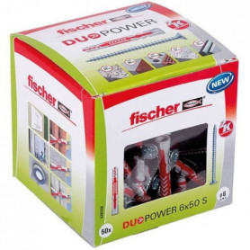 FISCHER - Cheville tous matériaux DuoPower 6x50 mm avec vis - Boîte de 50 32,99 €