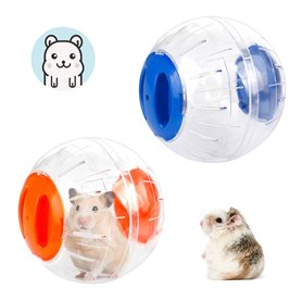 Boule d'exercice de Hamster 2 Pcs Balle de Hamster 2 Couleur Ballon de Jouet de Gerbille Plastique Petit Balle Portatif pour Cou