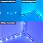 ENQIMAOYI Lot de 45 connecteurs de bande LED pour bande lumineuse 4 broches 8 mm Connecteurs sans soudure en forme de T, L et X 