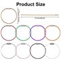 EASYKEENECOM Lot de 60 anneaux porte-clés en acier inoxydable avec revêtement en nylon - Multicolore - Pour étiquettes de bagage