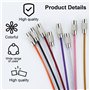 EASYKEENECOM Lot de 60 anneaux porte-clés en acier inoxydable avec revêtement en nylon - Multicolore - Pour étiquettes de bagage