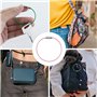 EASYKEENECOM Lot de 60 anneaux porte-clés en acier inoxydable avec revêtement en nylon - Multicolore - Pour étiquettes de bagage