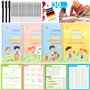 EITEYI 30PCS Cahier Ecriture Magique Français Kit-Livre Cahier Calligraphie Enfant Réutilisé-Cahier Magique Écriture avec 4 Manu