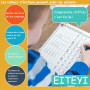 EITEYI 30PCS Cahier Ecriture Magique Français Kit-Livre Cahier Calligraphie Enfant Réutilisé-Cahier Magique Écriture avec 4 Manu