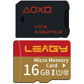 LEAGY Carte de jeu SD2Vita V3.0 PSVita avec carte micro SD 16 Go